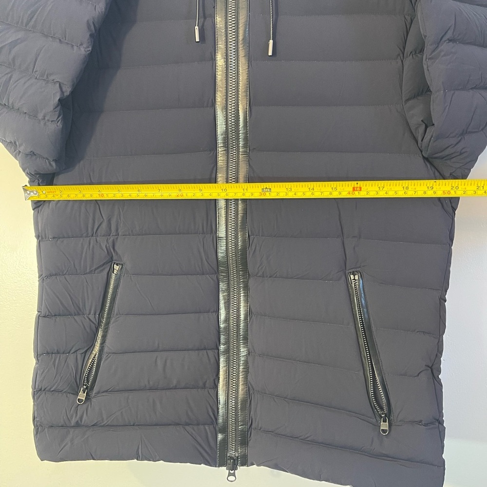 Mackage Mike Down Hooded Puffer Goose Down Jacket Size 42 - Navy Blue - Picture 11 of 14
